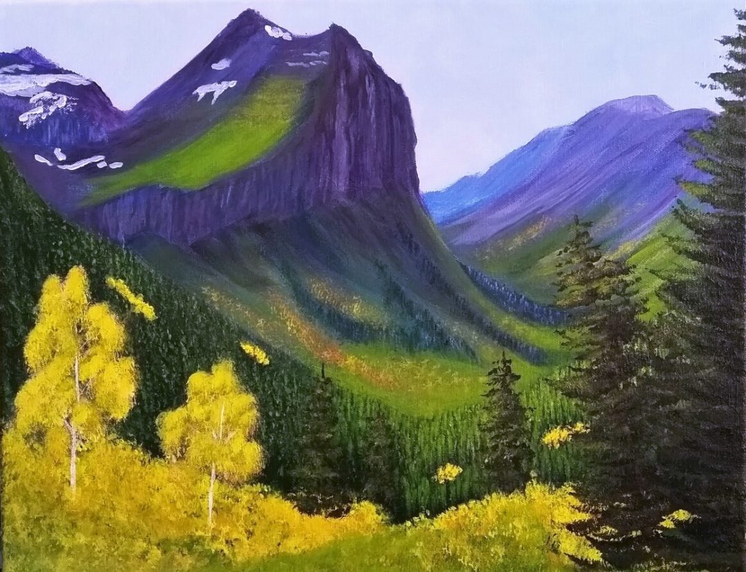 Glacier Autumn - Acrylic, in Acrylic